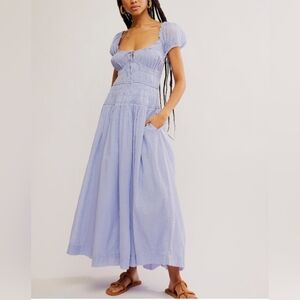 FREE PEOPLE Feeling Bonita Midi / Blue Heron NWT sz medium